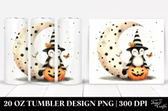 Watercolor Retro Halloween Moon | 20 oz Tumbler Product Image 1