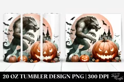 Simple Funny Halloween Werewolf 20 Oz Tumbler Product Image 1