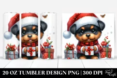 Winter Baby Rottweiler, PNG Product Image 1