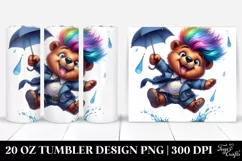 Baby Bear Jumping | 20 oz Tumbler Product Image 1