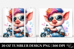 Baby Pig Playing | 20 oz Tumbler Product Image 1
