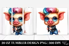 Baby Pig Playing | 20 oz Tumbler Product Image 1