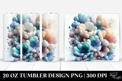 Abstract Anemone Watercolor 20 Oz Tumbler Product Image 1