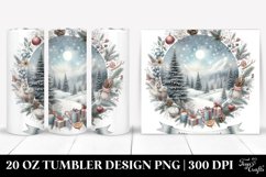 Pastel Christmas Winter Scene 20 Oz Tumbler Product Image 1