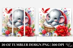Colorful Baby Elephant | 20 oz Tumbler Product Image 1
