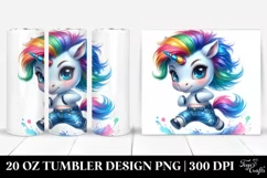 Cute Baby Unicorn with Cool Haircut Product Image 1