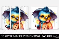 Cute Baby Bird Posing, Transparent 20 Oz Tumbler Product Image 1