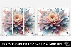 Abstract Pastel Chrysanthemum 20 Oz Tumbler Product Image 1