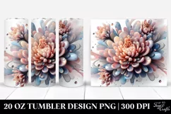 Abstract Pastel Chrysanthemum 20 Oz Tumbler Product Image 1