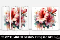 20 Oz Tumbler Sublimation | Glossy Azalea with Golden Touch Product Image 1
