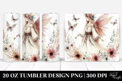 Washed Watercolor Boho Fairy | 20 oz Tumbler Product Image 1