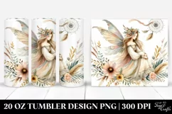 Washed Watercolor Boho Fairy | 20 oz Tumbler Product Image 1