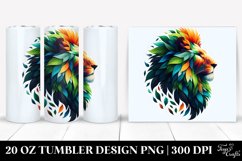 Vibrant Lion Plant Leaves. 20 oz Tumbler Design Product Image 1