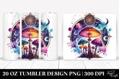 Magical Celestial Mushroom Clipart, High-Res 20 Oz Tumbler Product Image 1