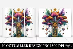 Magical Celestial Mushroom Clipart 20 Oz Tumbler Product Image 1