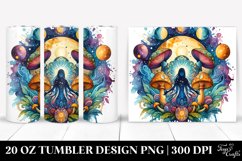 Magical Celestial Mushroom Clipart, High-Res 20 Oz Tumbler Product Image 1
