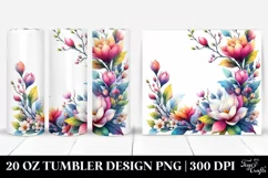 20 Oz Tumbler Sublimation | Colorful Watercolor Frame with Product Image 1