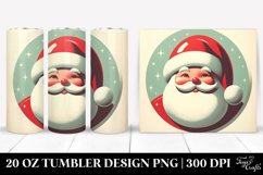 Retro Christmas Image Featuring Santa, 20 Oz Tumbler Product Image 1
