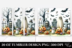 Simple Funny Graveyard Haloween Clipart 20 Oz Tumbler Product Image 1