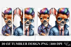 Watercolor Baby Deer Posing 20 Oz Tumbler Product Image 1