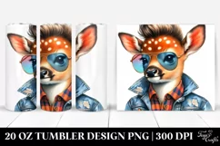 Watercolor Baby Deer Posing 20 Oz Tumbler Product Image 1