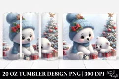 Cute Baby Polar Bear with Christmas Tree 20 Oz Tumbler Product Image 1