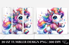 dressed | Cute Baby Unicorn Running | 20 Oz Tumbler Product Image 1