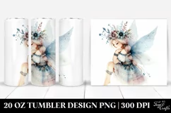Washed Watercolor Boho Fairy | 20 oz Tumbler Product Image 1