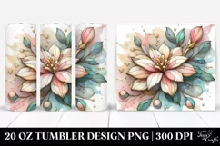 Pastel Gardenia Clipart with Effect, Transparent 20 Oz Product Image 1
