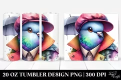 Watercolor Baby Dove Posed 20 Oz Tumbler Product Image 1