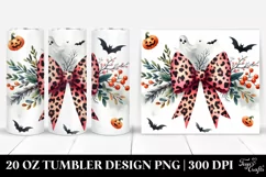 Washed Watercolor Halloween Animal Print Coquette Bow | 20 Product Image 1