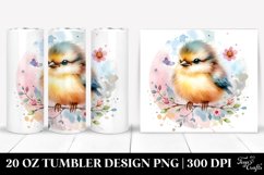 Adorable Baby Bird Watercolor | 20 oz Tumbler Product Image 1