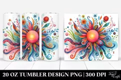 Whimsical Watercolor Sun Tumbler Product Image 1