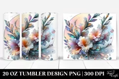 Abstract Pastel Shiny Gladiolus | 20 oz Tumbler Product Image 1