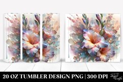 Abstract Pastel Shiny Gladiolus | 20 oz Tumbler Product Image 1