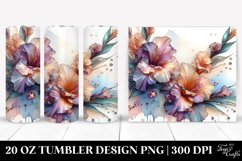 Abstract Pastel Shiny Gladiolus | 20 oz Tumbler Product Image 1