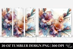 Abstract Pastel Shiny Gladiolus | 20 oz Tumbler Product Image 1