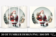 Simple Christmas Image Featuring Santa, 20 Oz Tumbler Product Image 1