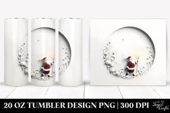 Simple Christmas Image Featuring Santa, 20 Oz Tumbler Product Image 1