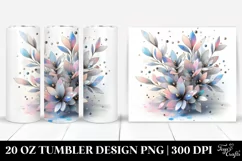 Abstract Pastel Lobelia with Splash 20 Oz Tumbler Product Image 1