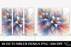 Abstract Pastel Lobelia with Splash 20 Oz Tumbler Product Image 1