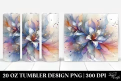 Abstract Pastel Lobelia with Splash 20 Oz Tumbler Product Image 1