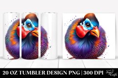 Vibrant Guineafowl Smiling Clipart, Transparent 20 Oz Product Image 1