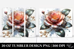 Detailed Shiny Camellia | 20 Oz Tumbler Product Image 1