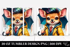 Cute Baby Deer Posing, Transparent 20 Oz Tumbler Product Image 1