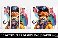 Cute Baby Deer Posing, Transparent 20 Oz Tumbler Product Image 1