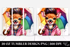 Cute Baby Deer Posing, Transparent 20 Oz Tumbler Product Image 1