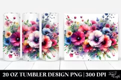 Vibrant Whimsical Flowers | 20 oz Tumbler Product Image 1