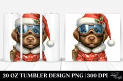 Baby Chesapeake Bay Retriever in Winter, Sublimation Clipart Product Image 1