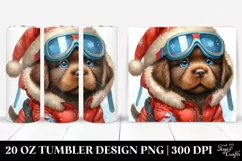 Baby Chesapeake Bay Retriever in Winter, Sublimation Clipart Product Image 1